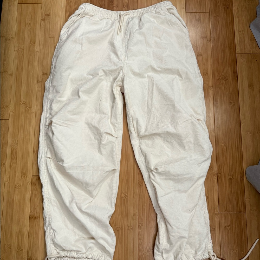 Divided Cream Jogger Pants